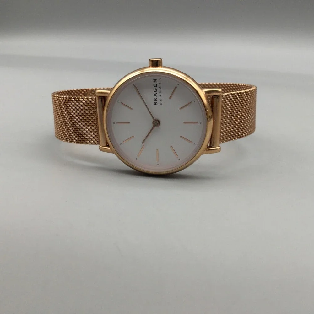 Skagen Signatur SKW2694 Womens Watch 29mm Rose Gold Tone Mesh New Battery